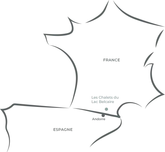 Map France Camping les Chalets du Lac