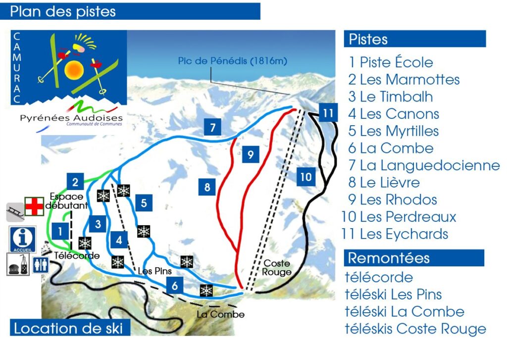 plan pistes camurac